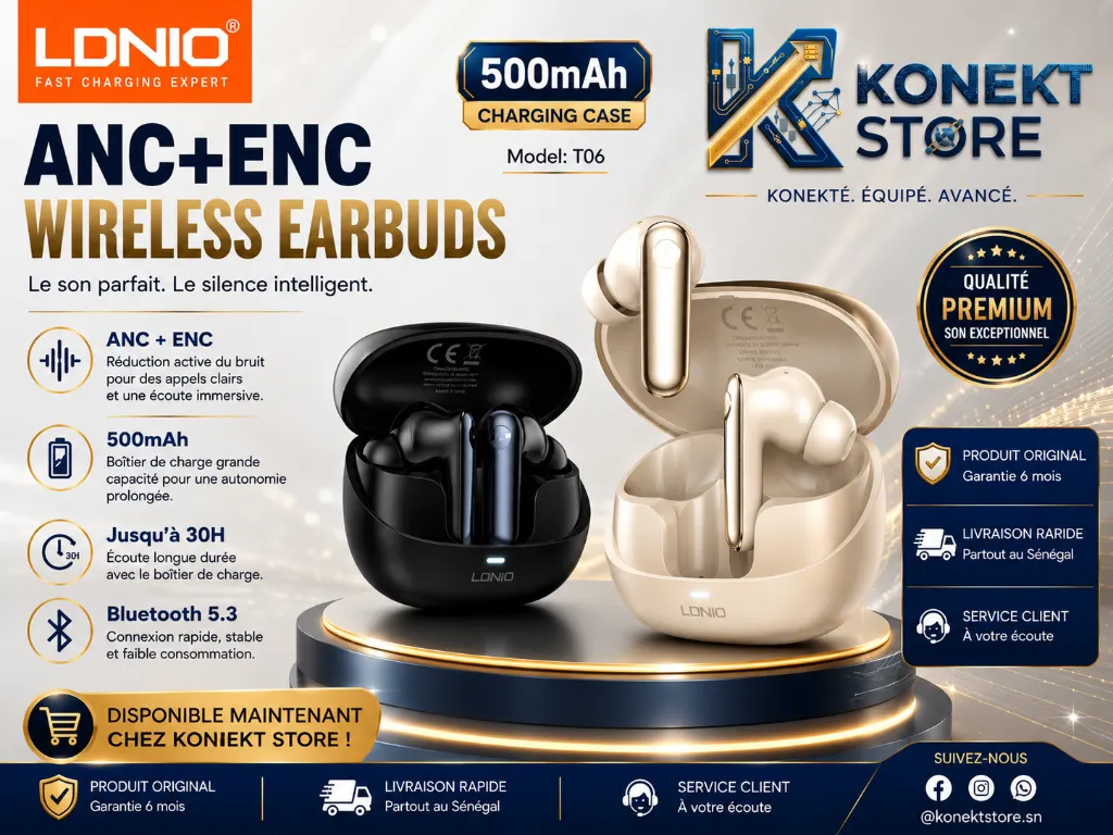 Air Pods LDNIO T06 ANC / ENC